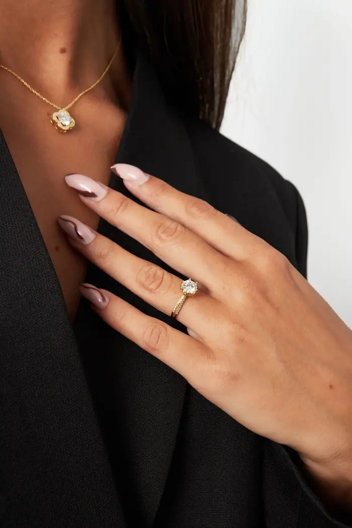 Ring Stone with stones 925 sterling Silver